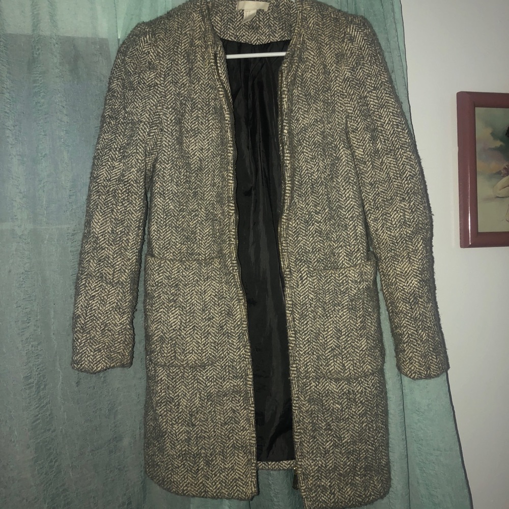 Gray and Cream , H &M Pea coat